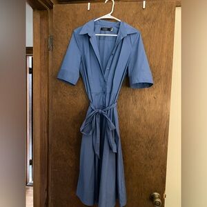 Lauren Ralph Lauren Cotton Blend Elbow Sleeve Shirt Dress